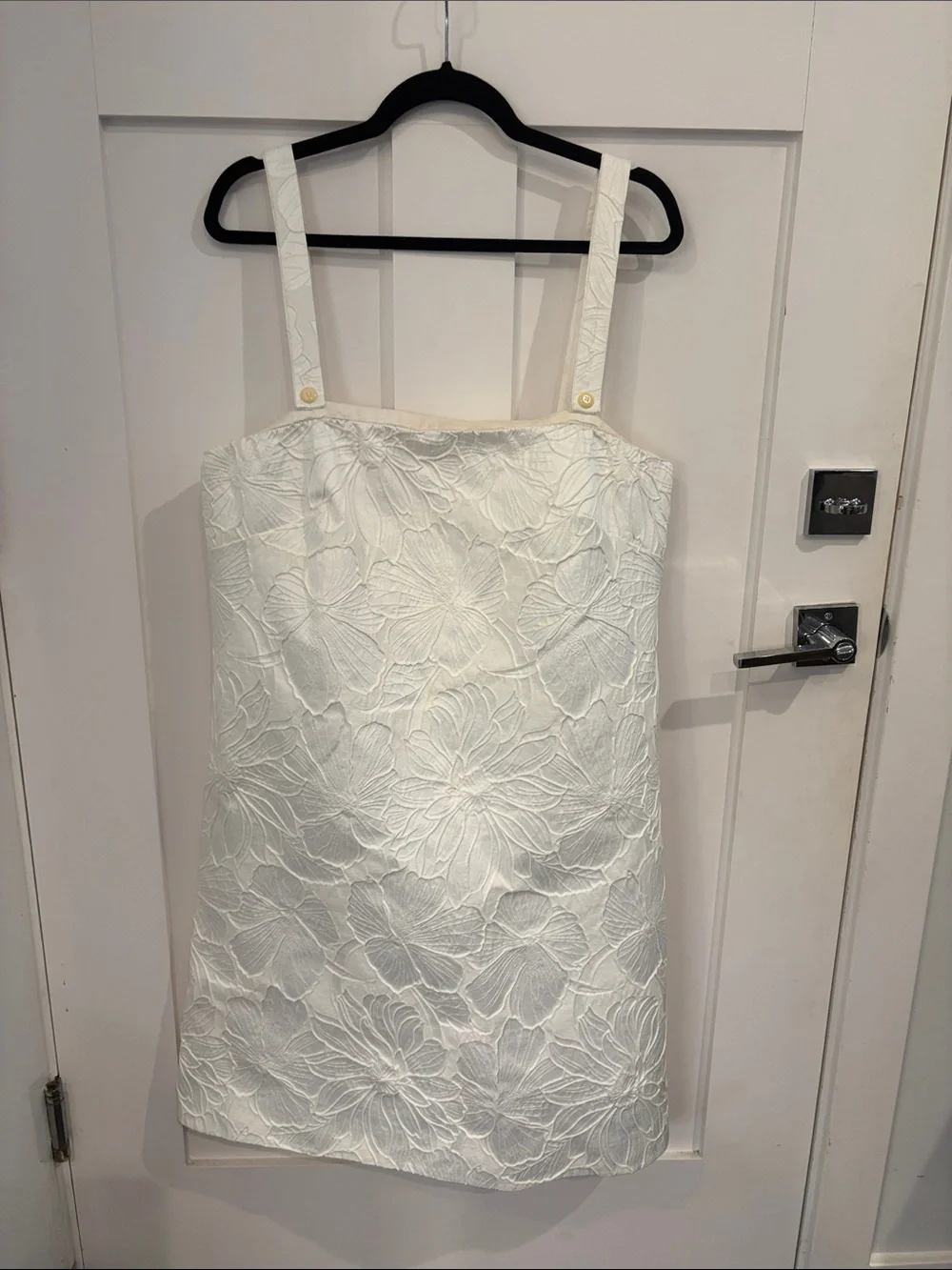 J. Crew Cream Button-Accent Dress